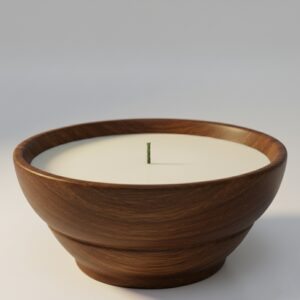 ribbed glass jar candle