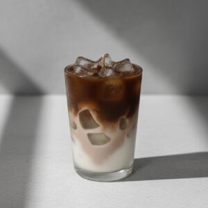 ribbed glass jar candle