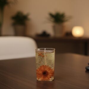 ribbed glass jar candle